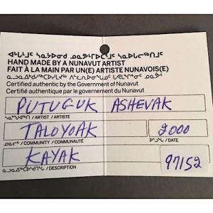Kayak _  Putuguk Ashevak