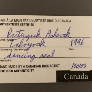 Dancing Seal _Putuguk Ashevak