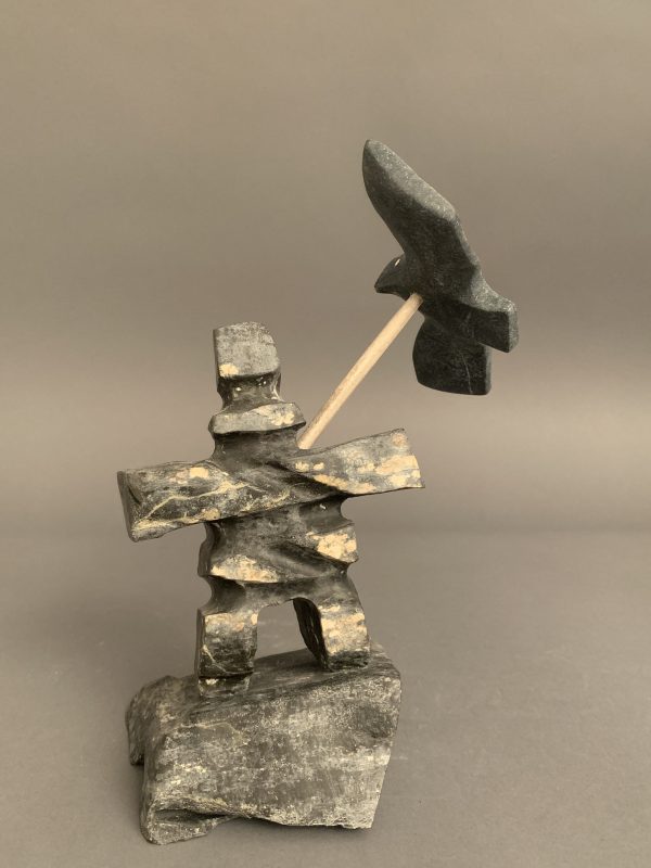 Bird Flying Over Inukshuk _ Joseph Quqqiaq