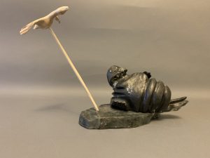 Goose Flying Over Seal _ Oakjoseph Quqqiaq