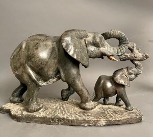 Mother Elephant and Baby