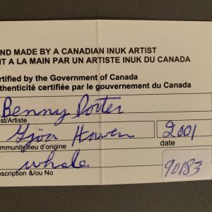 Whale _ Benny Porter