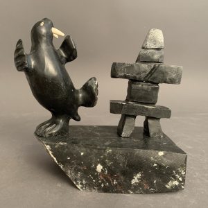 Walrus and Inukshuk _ Louie Makkittuq